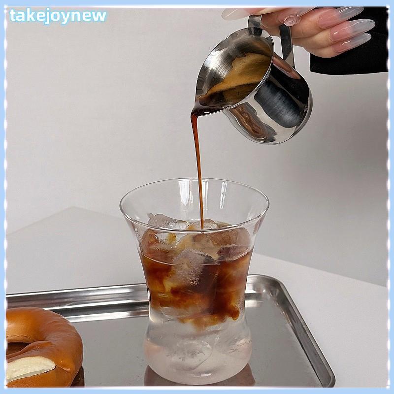 [takejoynewBR] Jarra Para Espuma De Leite Em Aço Inoxidável 60-240ML Com Bico Café Tbr