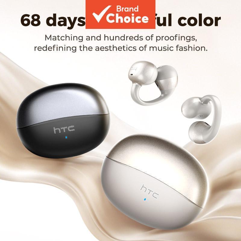 Fone de Ouvido HTC NE56: Fones de Ouvido Bluetooth com Tradução de Idiomas, Clipe para Orelha, HiFi, Graves,