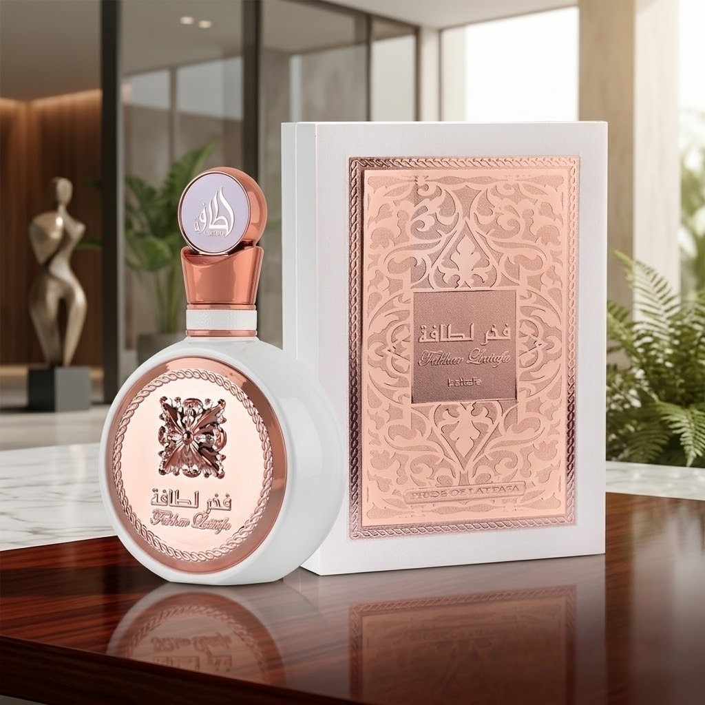 Perfume Árabe Feminino Fakhar Rose EDP 100ml 100%Original Doce Sofisticado Floral Frutado Longa Duração Marcante