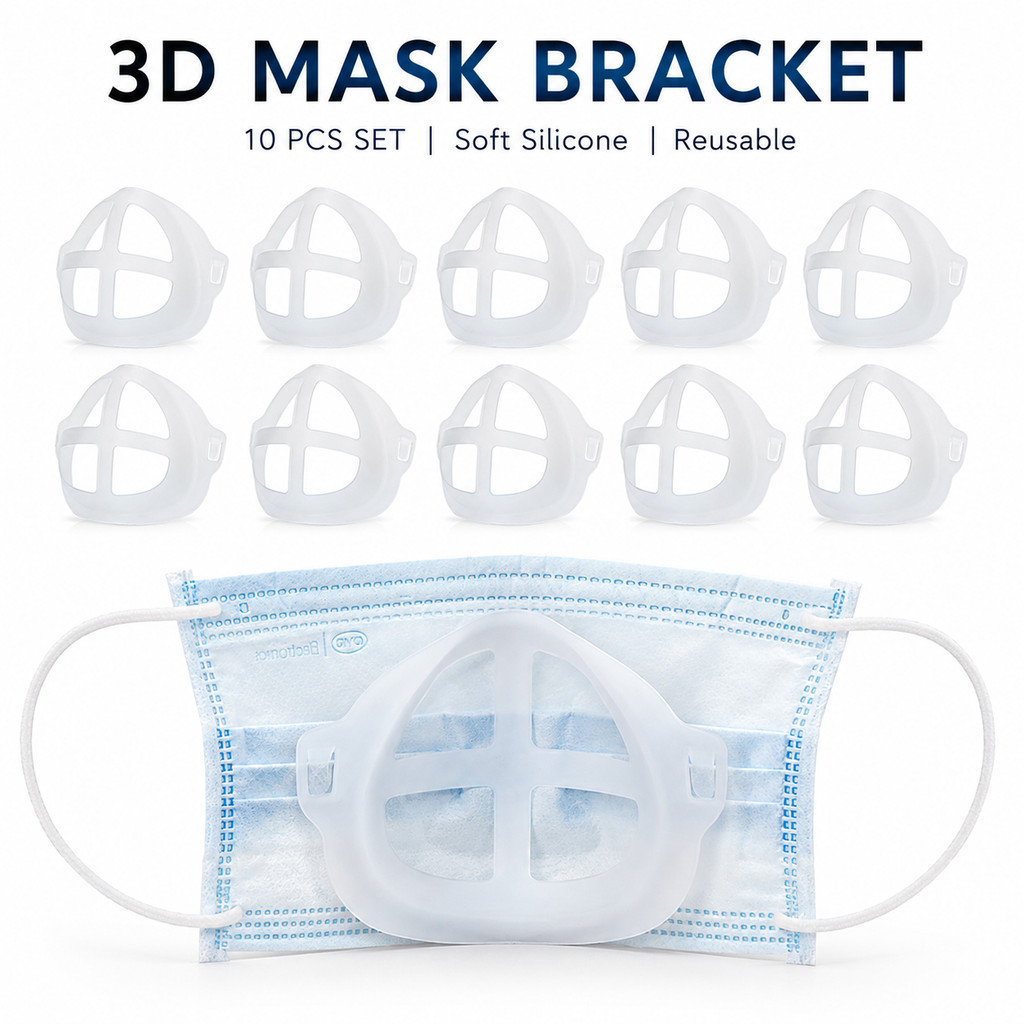 10 Pcs 3D Máscara Suporte Reutilizável Estrutura De Confortável Espaço De Respiração Batom Protetor De Maquiagem