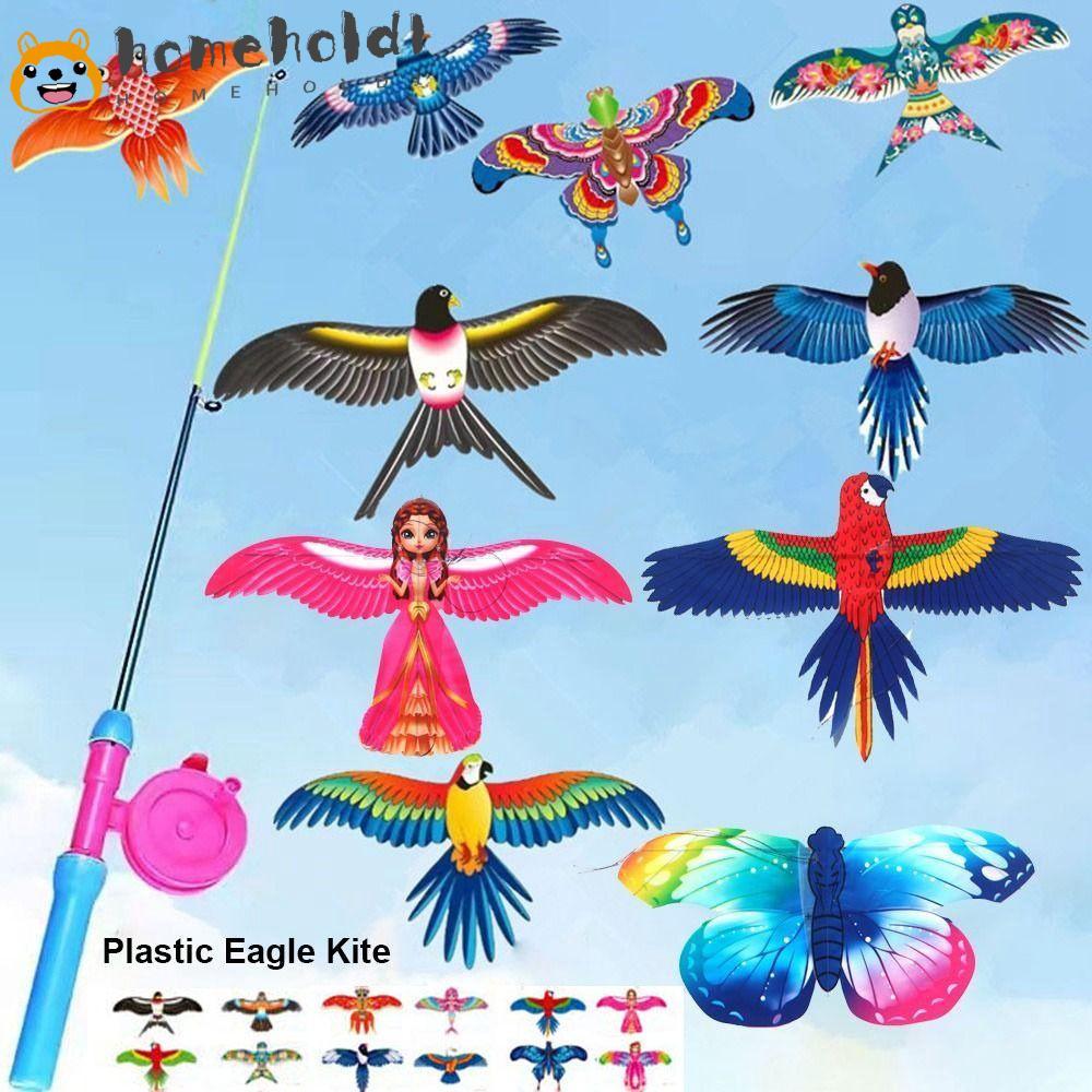 HOMEUVOE Pipas De Águia Grandes , Brinquedo DIY Desenho Animado Pipa De Plástico , Crianças 20/35cm Pássaros Voadores