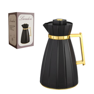 Garrafa Térmica de Café Laradore Bela - Preta e Dourada 1L