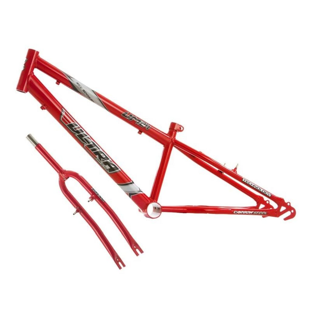 Quadro de Bicicleta Aro 24 Ultra Bikes Em Aço Carbono Com Garfo Rebaixado Qualidade e Resistencia