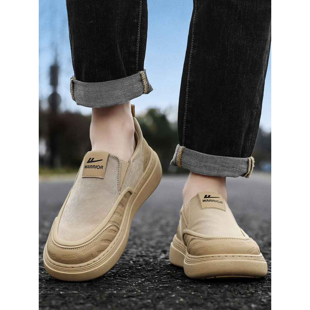 Puxar para trás sapatos masculinos 2026 novo estilo primavera sapatos de lona masculino deslizamento-On esportes sapatos