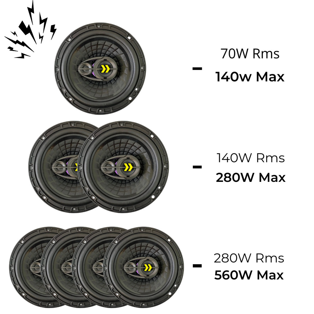 Kit 4 Alto Falantes 6 Polegadas Bravox 280w Rms Revo 6 Triaxial 480w Pico 2 Pares — imagem 2 de 2