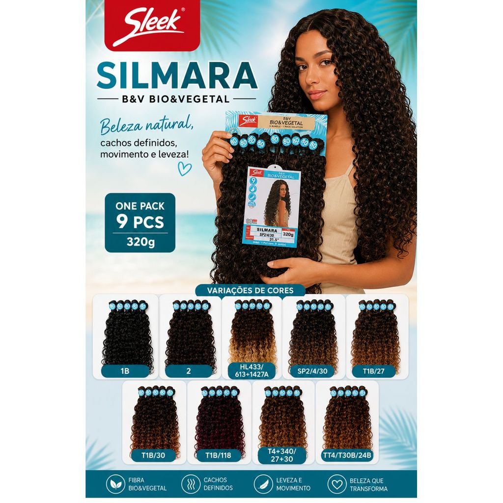 Cabelo Sleek Silmara  Sleek 320gr 80cm