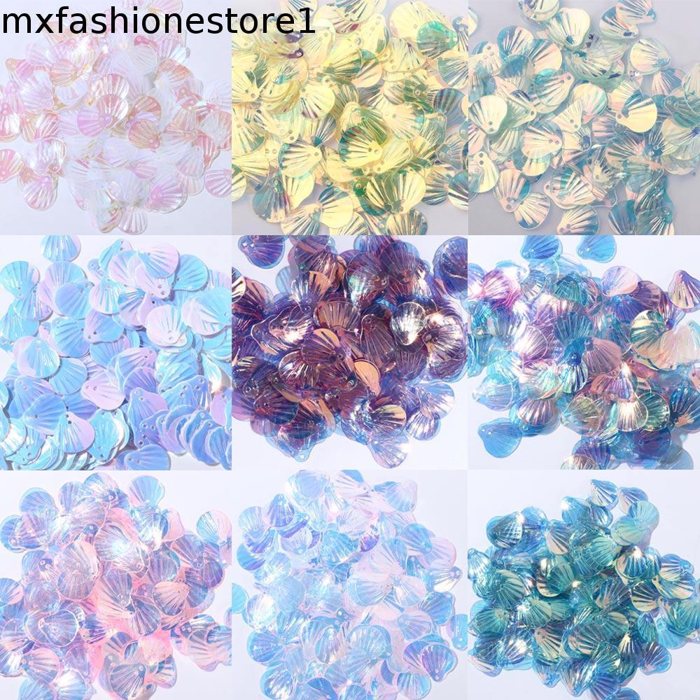 MXFASHIONE Adesivos De Canto De Olho Flash Mermaid Flake DIY Shark Maquiagem Glitter Powder Shell Lantejoulas