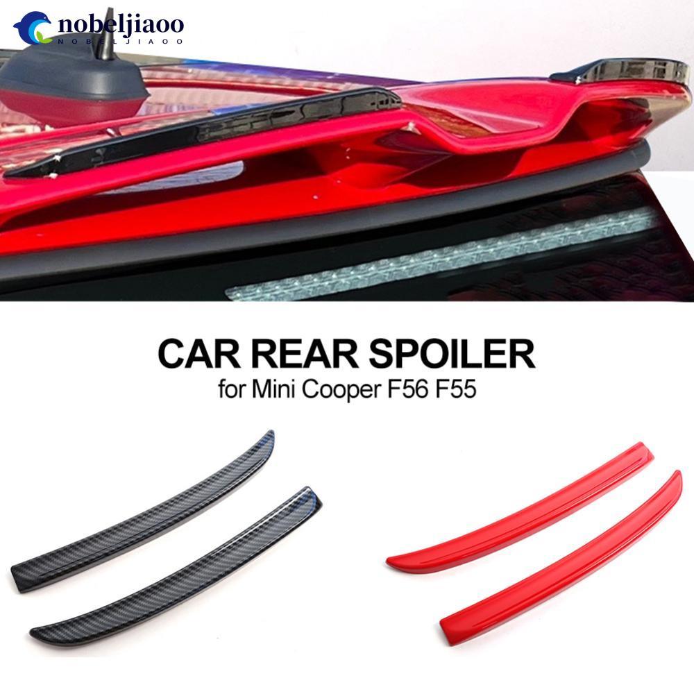 NOBELJIAOO 2 Peças Extensão De Spoiler Traseiro De Carro Barbatanas Vermelho Fibra De Carbono Cor Preta Estilo De Peça D