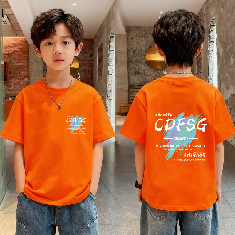 Crianças roupas meninos puro algodão camisetas médio grande crianças na moda novo estilo crianças bonito topos camisetas