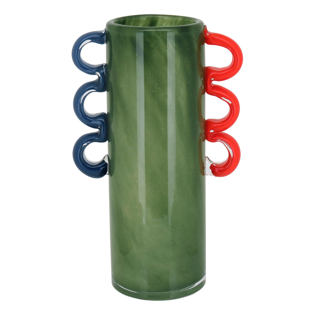 Vaso Decorativo Enfeite Planta Vidro 28x16x16cm Verde Flores Suculenta Sala Jardim Casa Presente