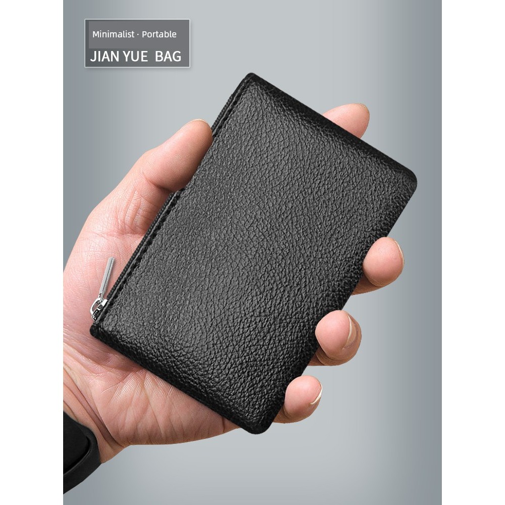 carteira masculina com ziper carteira masculina Bolsa de moedas com zíper feminino masculino pequena carteira Mini titul