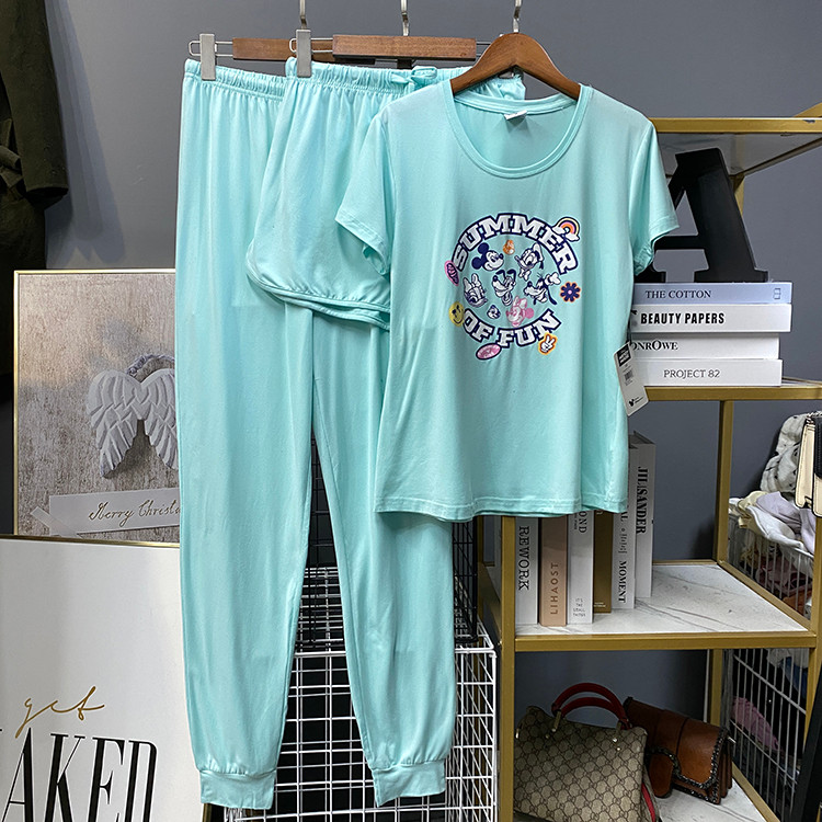 Comércio exterior dopamina camiseta dos desenhos animados impresso Shorts de manga curta terno feminino pele-amigável ca