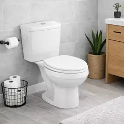 Kit Vaso Sanitário com Caixa Acoplada e Assento Roca/Incepa Zip, 3 e 6 Litros, Branco