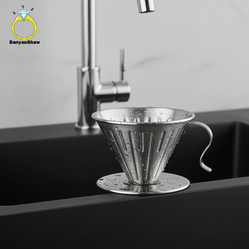 [BANY] Gotejador De Café De Aço Inoxidável Reutilizável Design À Prova De Ferrugem Perfeito Para Fabricação Em Escritóri