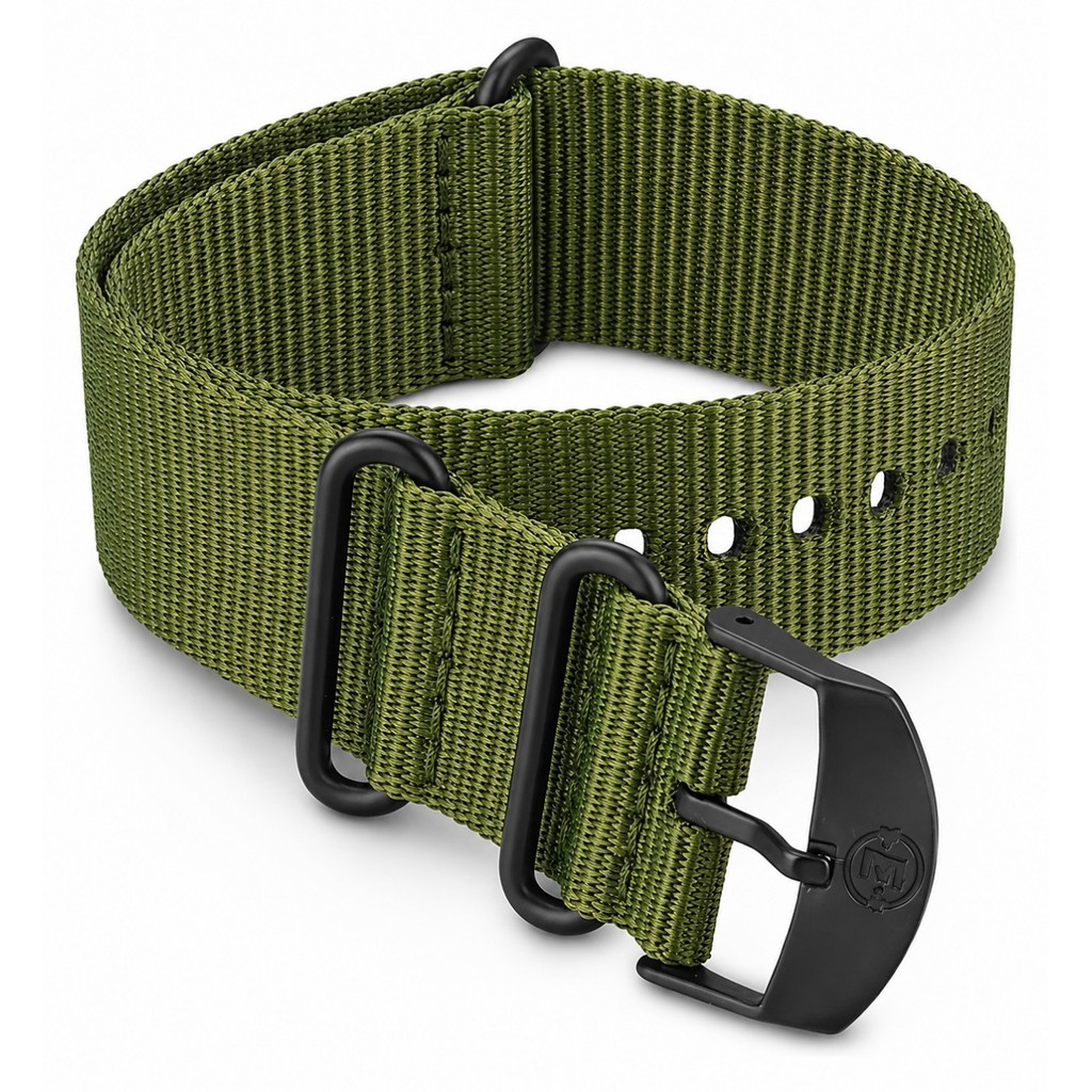 Pulseira de Nylon 22mm Original Timex com Camada Dupla Verde