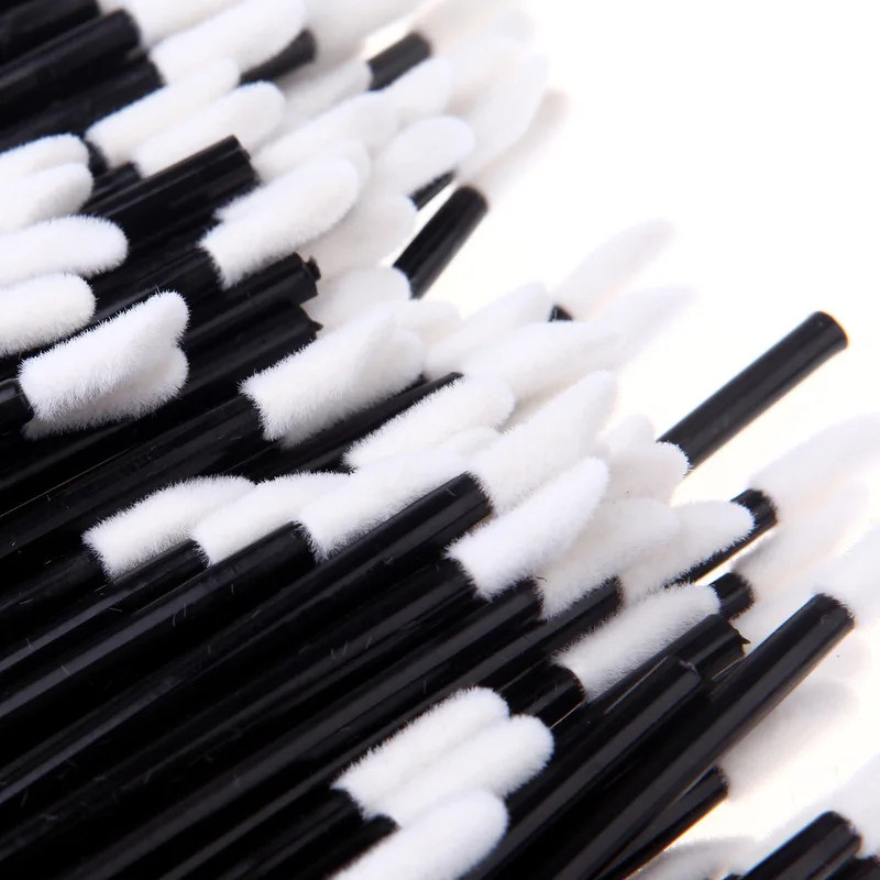 100 Pçs Escova Labial Extensão De Cílios Pincéis De Maquiagem Para Rímel Aplicador Batom Varinhas Ferramentas Cosméticas