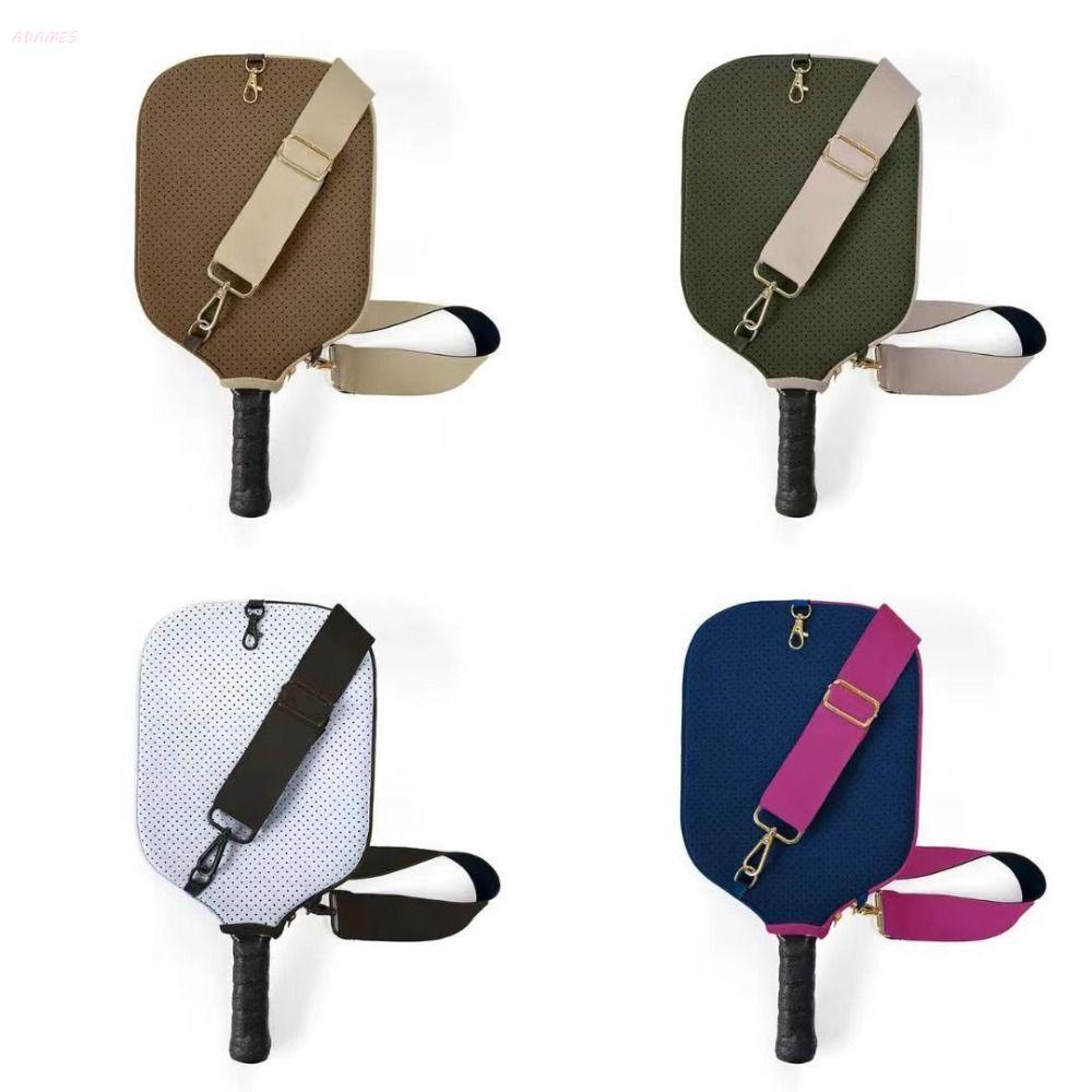 Capas Para Remo De Pickleball ADAMES , Design Com Zíper , Alça De Ombro Única , Manga Raquete , Suporte