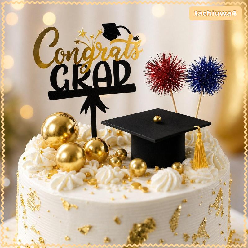 [Tachiuwa3] Conjunto De Topper De Bolo De Formatura , Leve , Feltro , EVA , Acrílico , Chapéu , Diploma , Enfeites Para