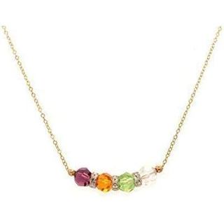 Colar de Ouro para Mães, Colar com Pedra de Nascimento, Colar para Mães, Colar para Avó, Colar para Uso Diário, Colar co