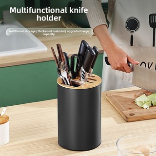 Suporte para facas de cozinha, porta-talheres de bambu, suporte para facas, prateleira de armazenamento em estilo modern