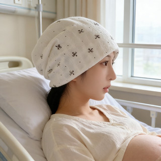 Algodão puro mulheres grávidas chapéu de confinamento primavera outono chapéu de maternidade chapéu frio rosto pequeno B