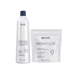 Kit Descoloração Pó Branco e Emulsão 30Vol. 900ml Prismcolor