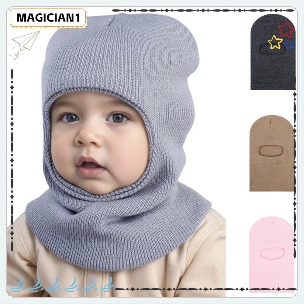 Chapéu Balaclava Para Bebê MAGICIAN , Gorro De Malha Quente De Inverno , De Proteção De Ouvido Infantil De Uma Peça