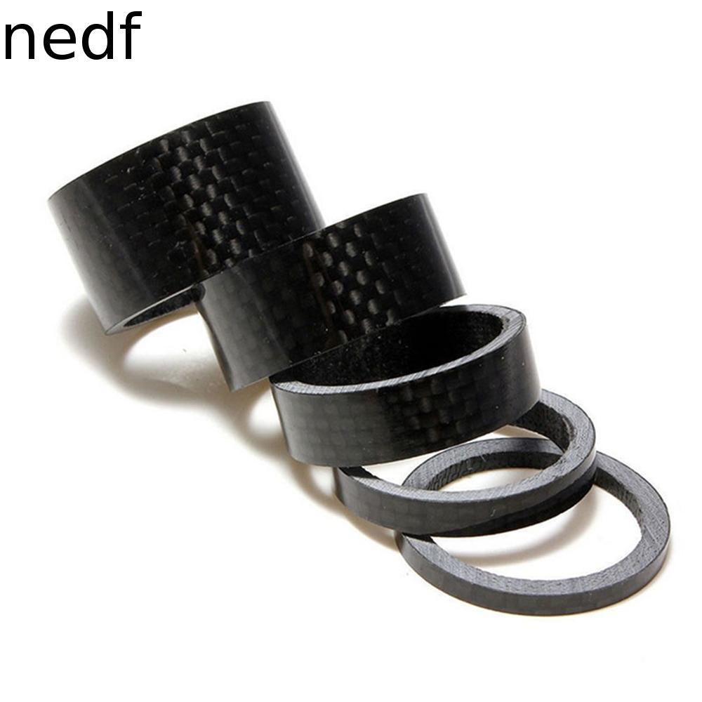 NEDFS Espaçador Acessórios Para Bicicleta 1pcs/5pcs Garfo Dianteiro Fibra De Carbono Guiador Haste De Anel De Fone De Ou