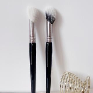 Pincel angular de lã Facial, rosto lateral, alto brilho, Blush, ponto, cor, multifuncional, atmosfera, pincel de contorn