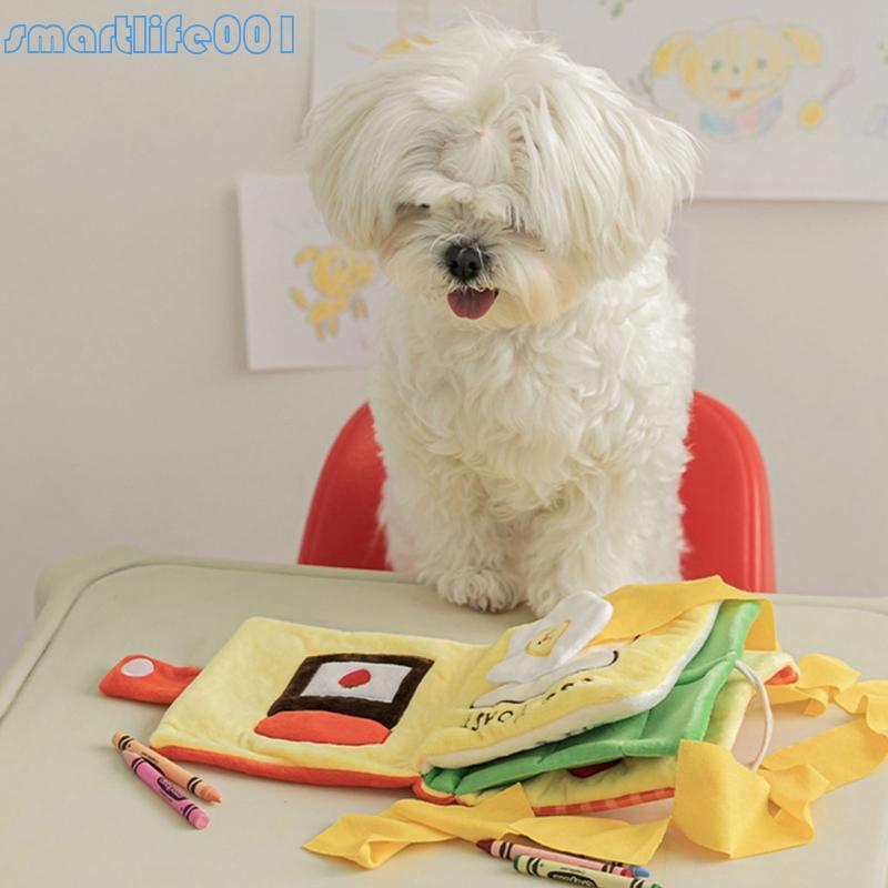 S * Snuffle Dog Stuffed Book Treat Distribuindo Brinquedo À Mastigação Macio Squeaky Para Cães Incentiva