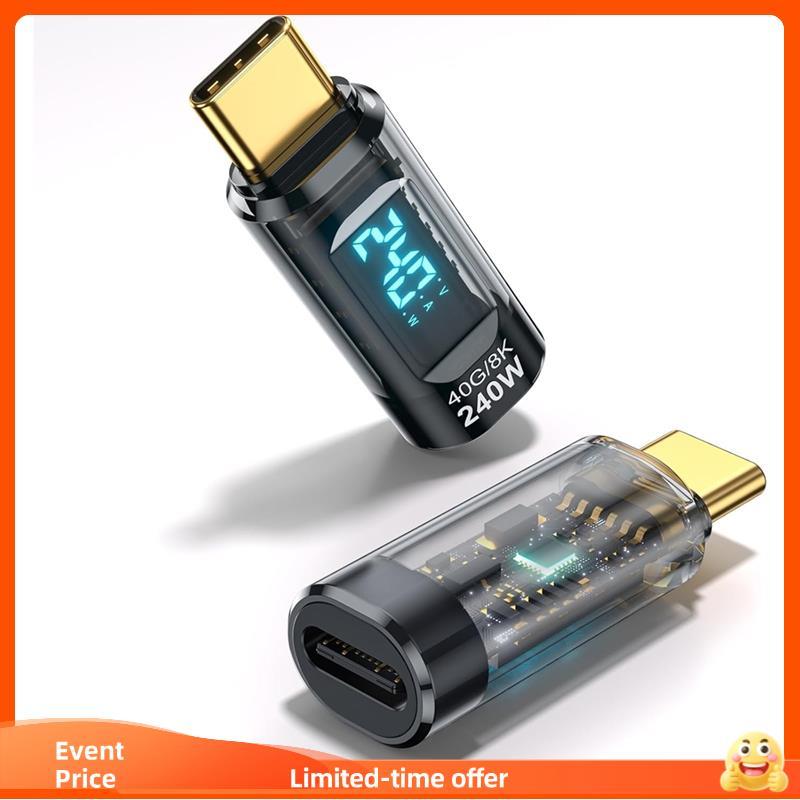Adaptador USB C De 240 W , Testador De Medidor De Energia , 2 Pacotes , USB4 , Display Digital , De Carregamento Para Te