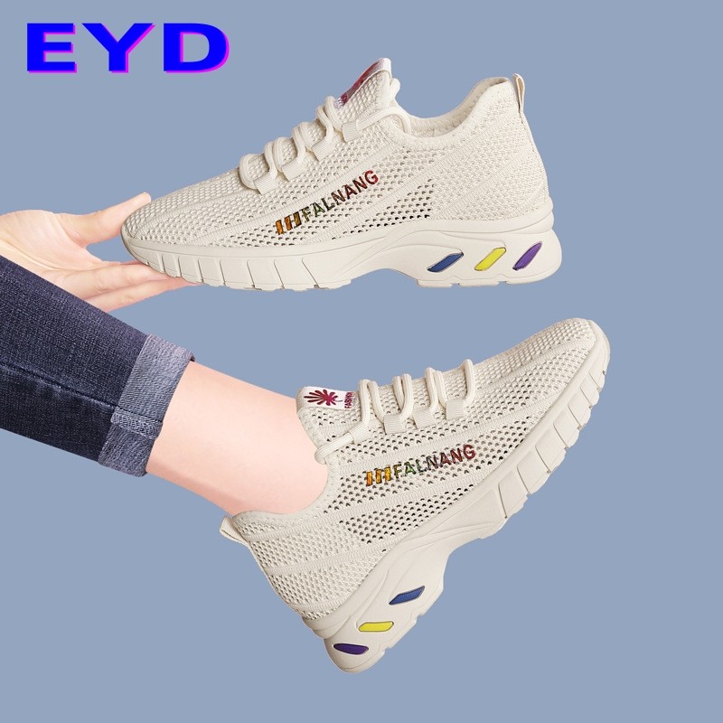 Sapatos femininos verão novo estilo sapatos casuais sapatos de rede fina tênis de corrida tênis de malha feminino não ca