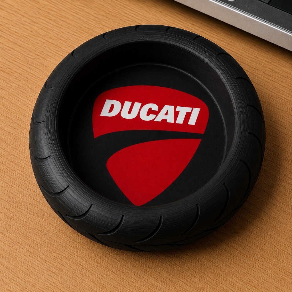 Porta Objetos/Chaves Estilo Pneu Ducati - Enfeite/Decoração/Motos