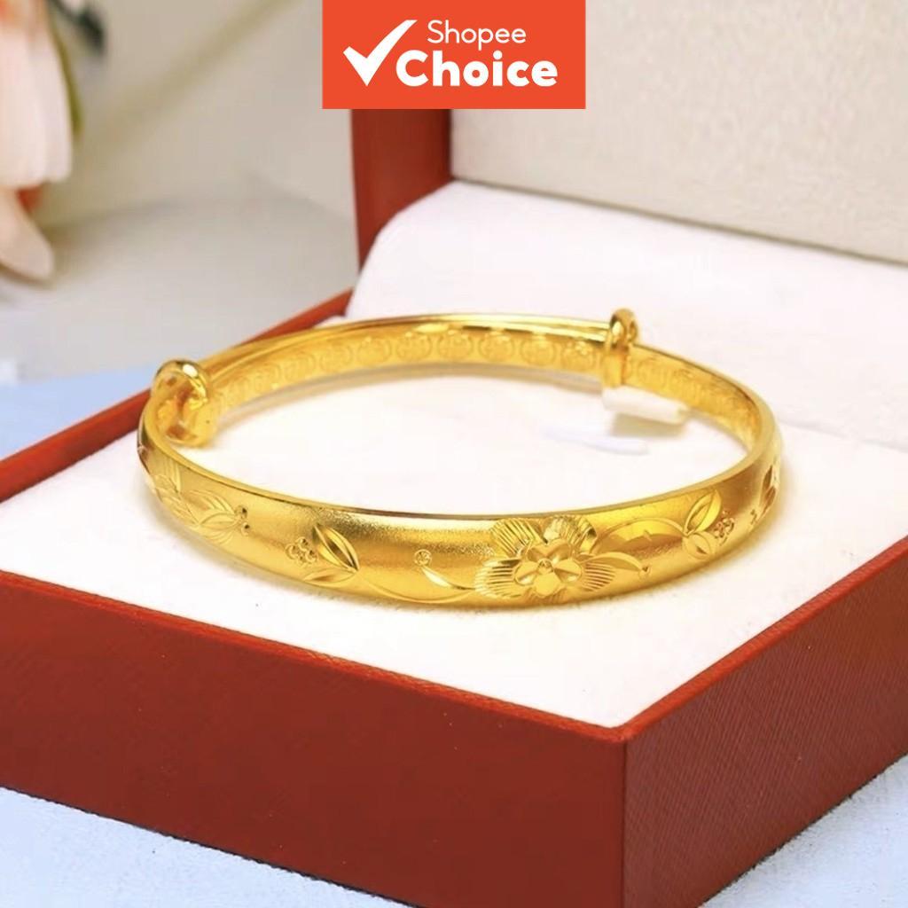 Pulseira de Flor de Ameixa Nova com Banho a Ouro, Flor de Areia, Flor de Ouro, Feminina, Simples e Versátil