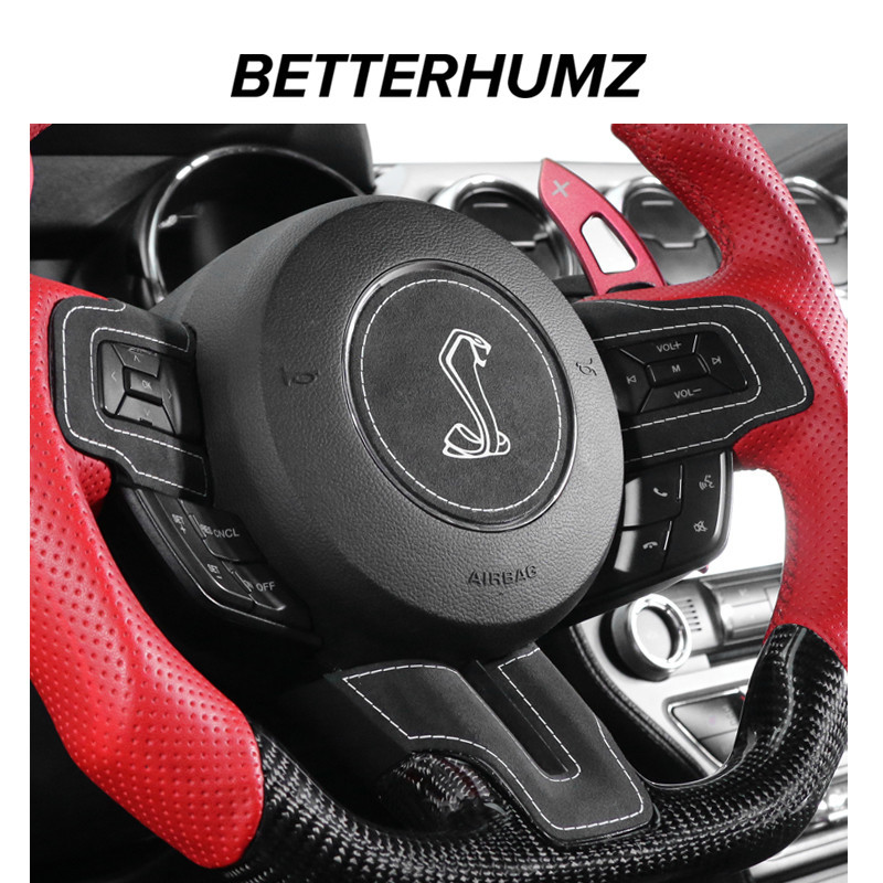 Adequado para Ford mustang volante etiqueta modificação mustang camurça Cobra GT modificação Interior dedicada