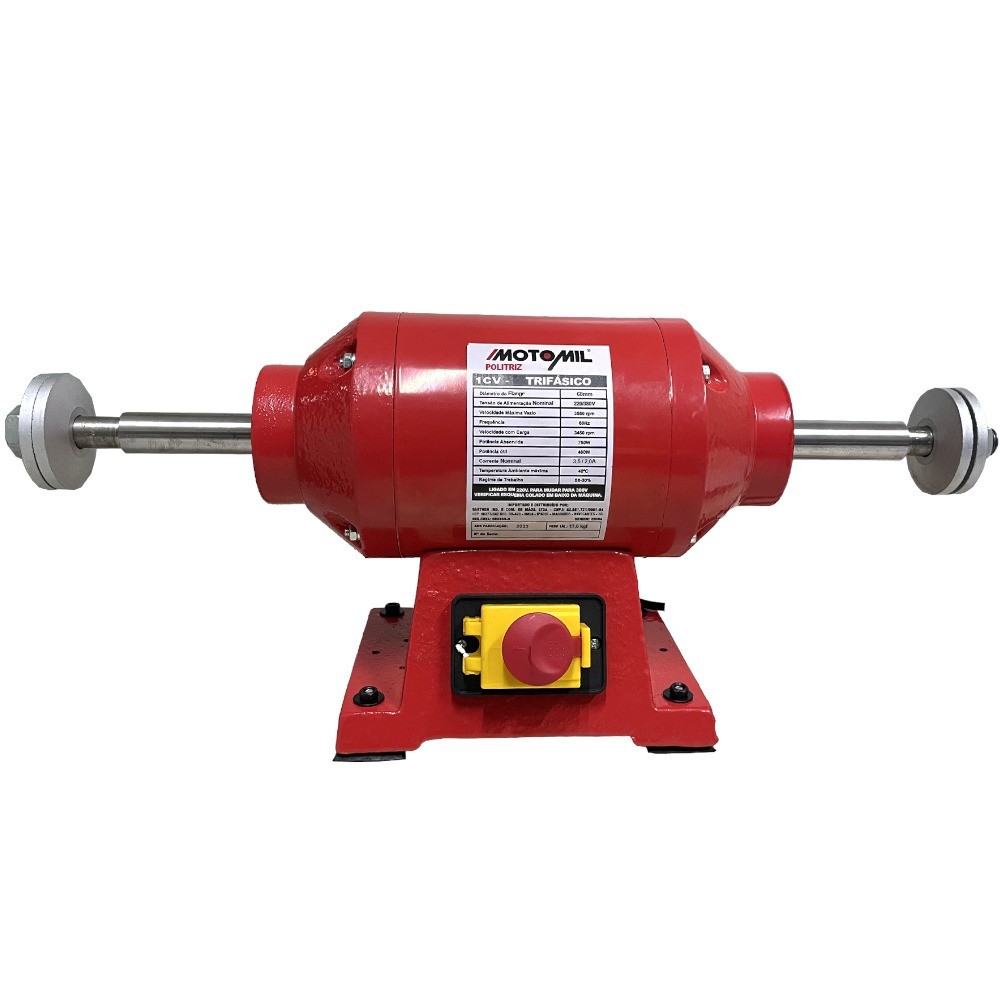 Politriz de bancada 1 hp trifásico - PMI-100T Motomil