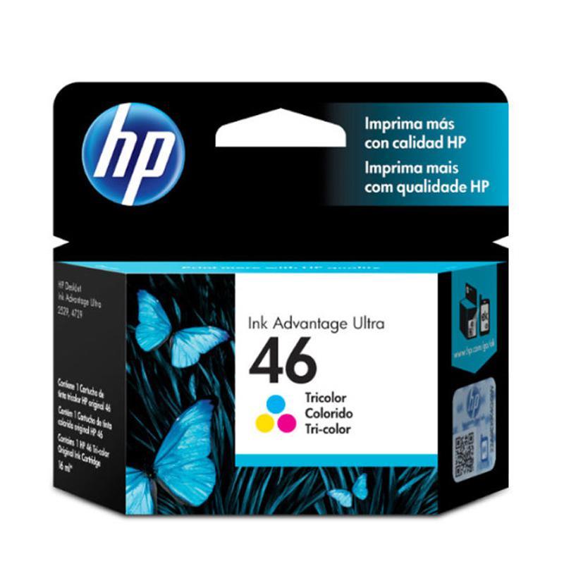 Cartucho HP 46 Original CZ638AL Cores p/ DeskJet 2529, 4729, 5738