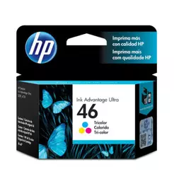 Cartucho HP 46 Original CZ638AL Cores p/ DeskJet 2529, 4729, 5738