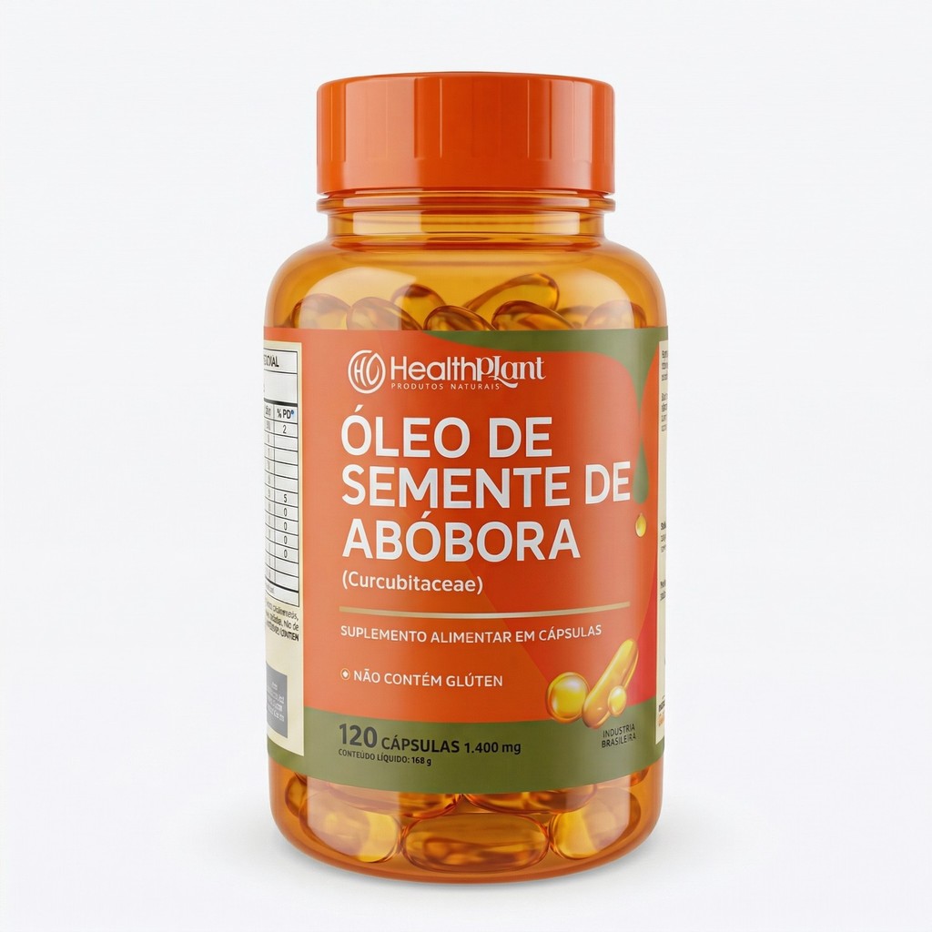 Óleo de abóbora ou óleo de jerimum semente de abóbora natural CAPSULAS 100% ORIGINAL