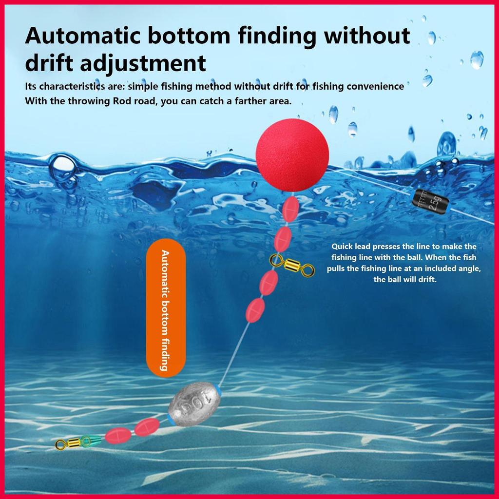 Conjunto De Linha De Pesca Automática Float Bobber Fio Grupo Automático De Busca Inferior Para Iniciantes wonabr