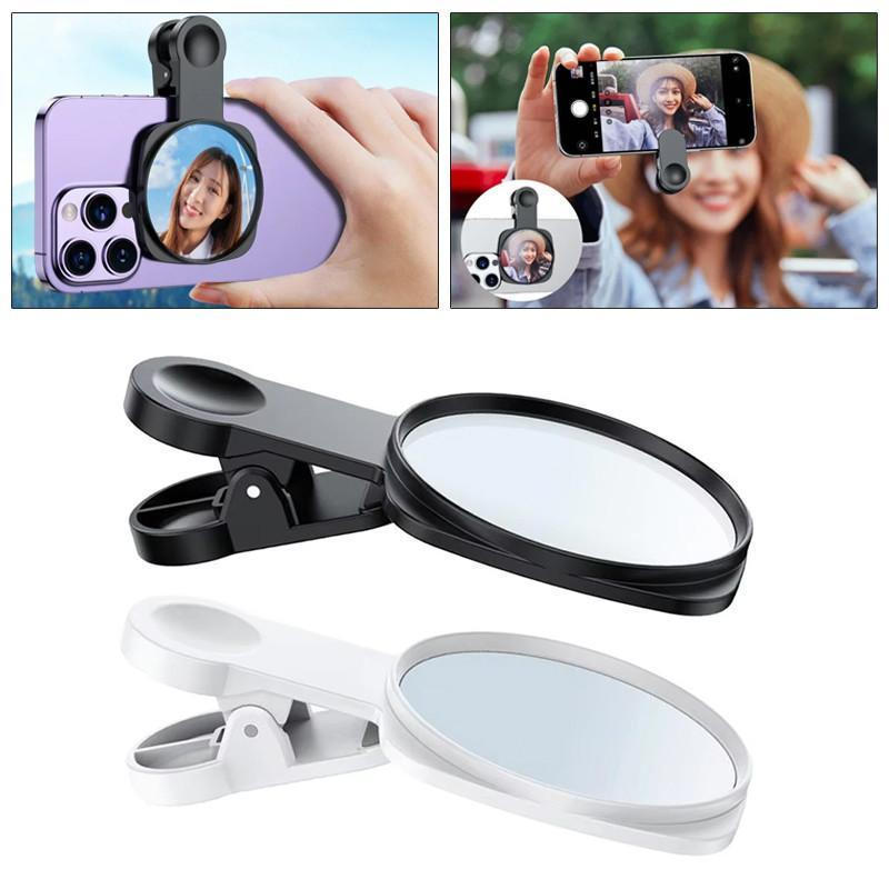 Lente De Câmera De Smartphone Clipe De Espelho De Selfie Traseiro Do Telefone Móvel Reflexivo De Alta Definição Transmis