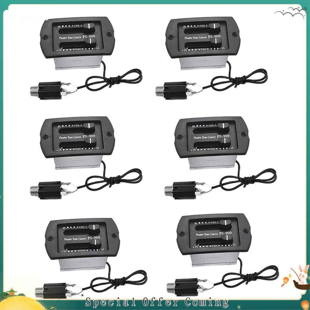 Hhuuele15set PS-900 2 Band EQ Guitar Pré-Amplificador Volume Passivo Controle De Tom Piezo Pickup Equalizador Fácil Inst
