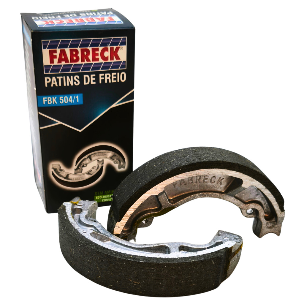 Par de patim lona de freio CG Titan 125/150 / Fan / Start 150/160 - Fabreck