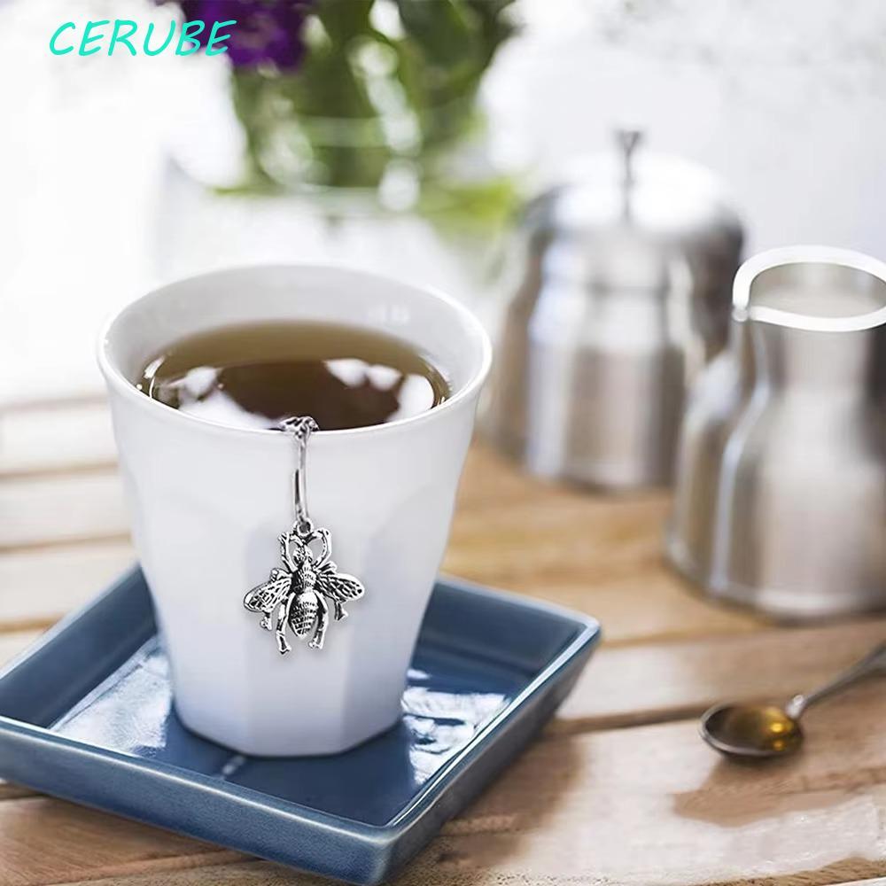 CERUBE 2 Pcs Infusor De Chá Com Corrente De Abelha Borboleta , À Prova De Ferrugem Pingente Decorativo Bola De Filtro