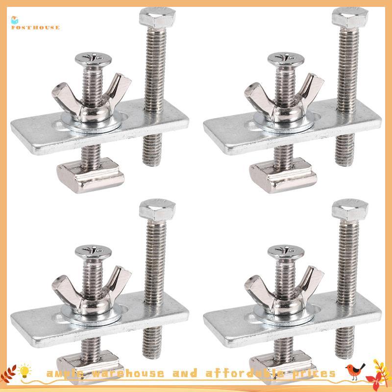 Codedclarkbrs44pcs T-Track Mini Hold Down Clamp Kit Com Máquina De Ferro Gravação Placa Braçadeira Fixação Para Cnc