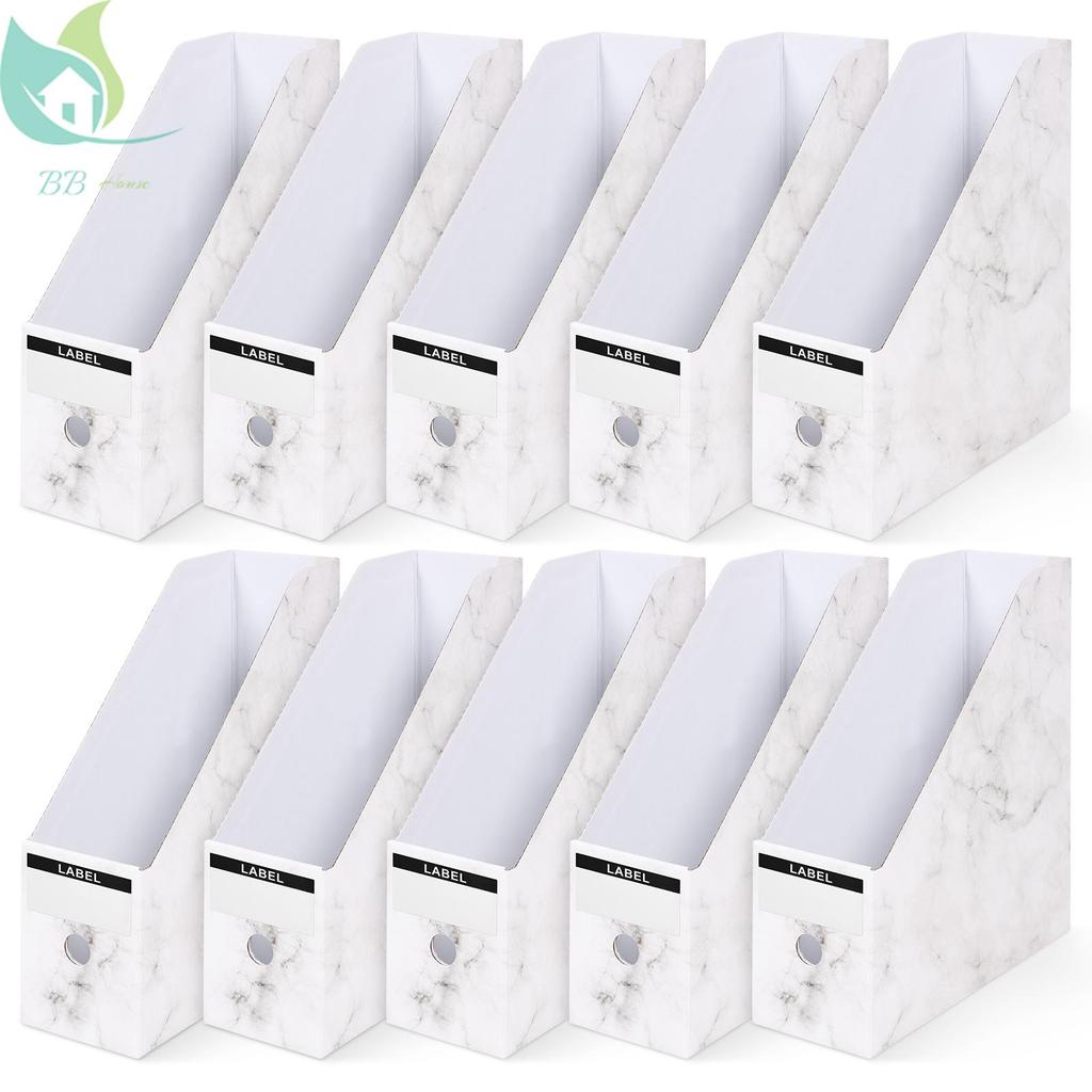 10 Pacotes De Suporte De Arquivo De Revista De Papel Multifuncional Escritório Com Etiqueta Para Desktop SHOPQJC0895
