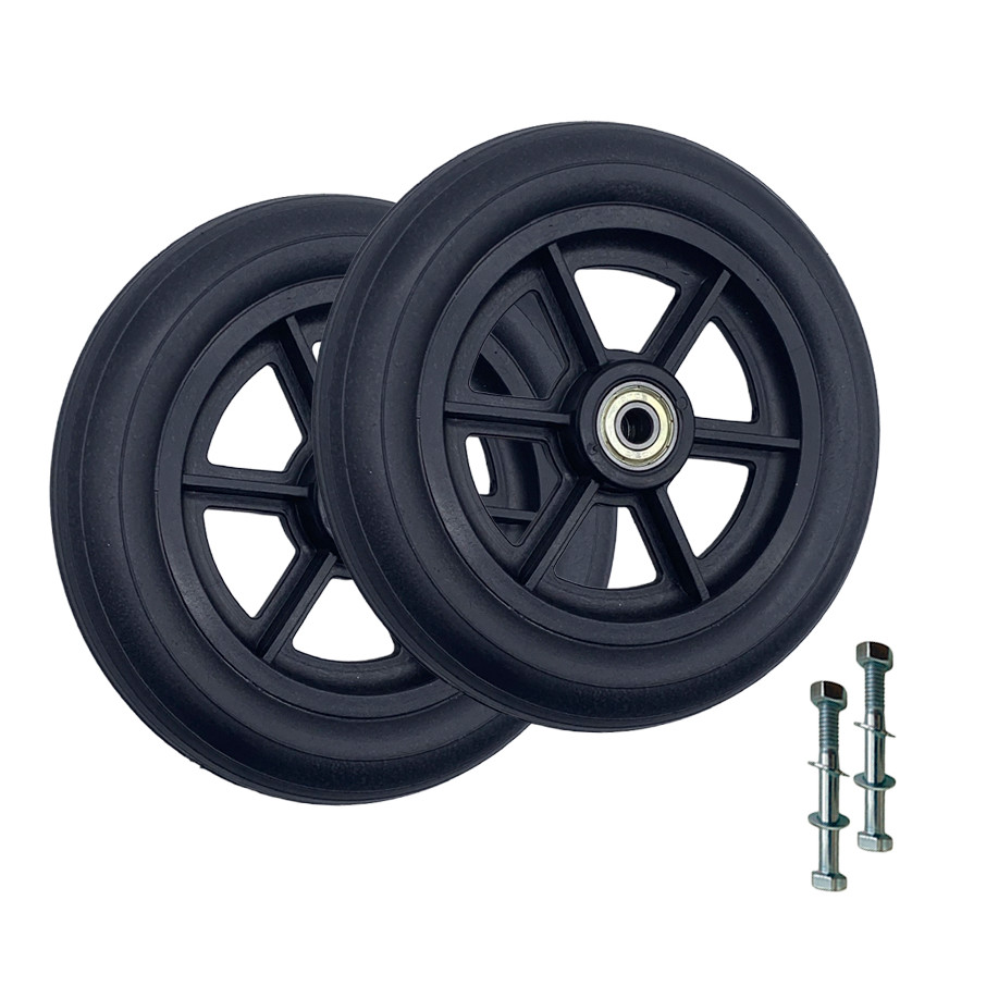 Roda Dianteira aro 6 Prolife Jaguaribe Ortobras CDS Preta (2UN) Para Cadeira de Rodas Pronta Entrega