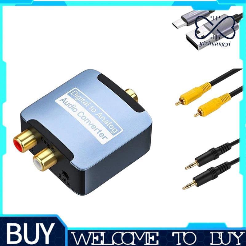 Conversor De Áudio Digital Para Analógico Óptico SPDIF/Coaxial Amplificador L/R Decodificador Com Cabo De Fibra Óptica S