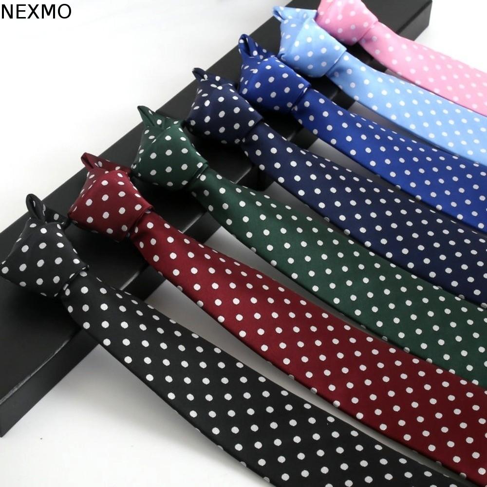 Gravata Formal De Bolinhas NEXMO , Masculina Moderna De 8 Cm De Largura , Material De Poliéster Clássica Elegante Para N