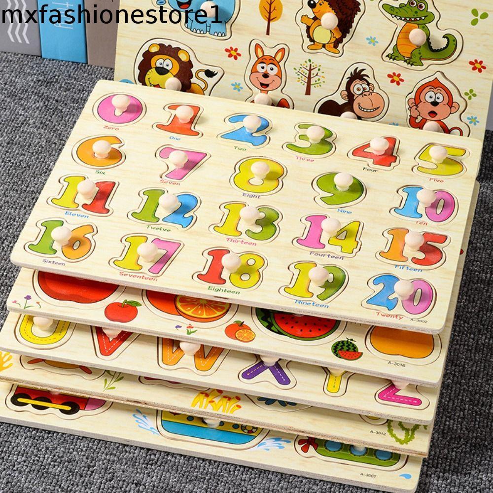 MXFASHIONE Puzzle Hand Grab Board , Brinquedos Educativos Infantis Montessori , Jogo De Quebra-Cabeça Cognitivo 3D